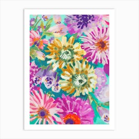 Pink Asters Art Print