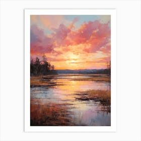 Sunset Over Marsh 1 Art Print