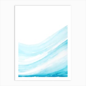 Blue Ocean Wave Watercolor Vertical Composition 24 Art Print