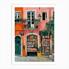 Lisbon Book Nook Bookshop 4 Art Print