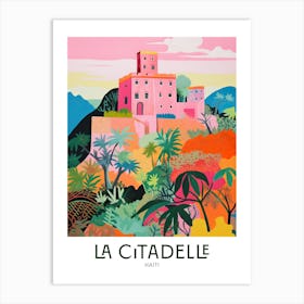 La Citadelle, Haiti Maximalist Travel Poster Vibrant Colour  Art Print