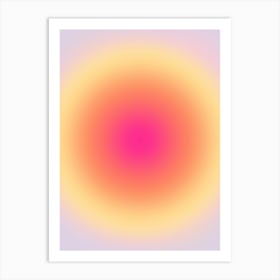 Gradient Aura Sunset Art Print