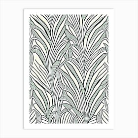 Aloe Vera Leaf William Morris Inspired Art Print
