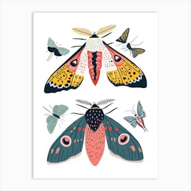 Colourful Insect Illustration Moth 56 Art Print