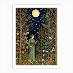 William Morris Night In The Woods 18 Art Print