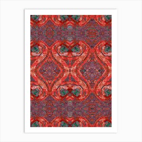 Abstract Red Fabric 1 Art Print