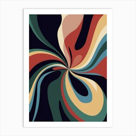 Mid Century Abstract Swirl Art Art Print