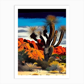 Joshua Trees National Park Nat Viga Style  (6) Art Print