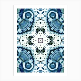 Modern Abstraction Blue Watercolor Decor Art Print