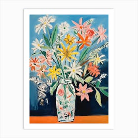 Flower Painting Fauvist Style Edelweiss 1 Art Print