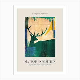 Deer 3 Matisse Inspired Exposition Animals Poster Art Print