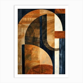 Abstract golden shapes Art Print