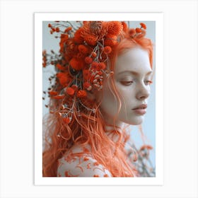 Orange Hair Art Print