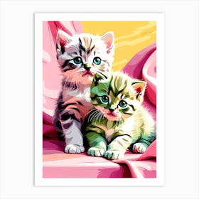 Two Kittens Painting Art Print