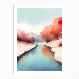 Autumn River Art Print