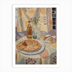 Focaccia Still Life Painting Art Print