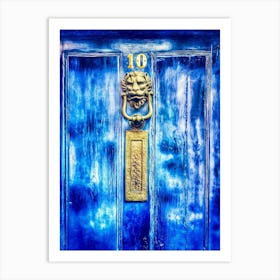 Blue Door Number 10 Art Print