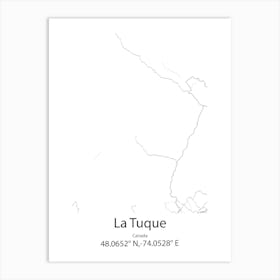 La Tuque,Canada Minimalist Map Art Print