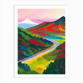 Arenal Volcano National Park 1 Costa Rica Abstract Colourful Art Print
