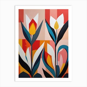 Beautiful Abstract Tulip Flowers Art Print