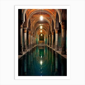 Basilica Cistern Yerebatan Sarnc Pixel Art 5 Art Print