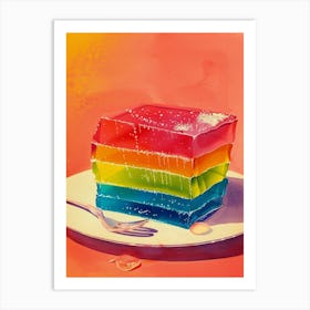 Rainbow Jelly Slice Vintage Advertisement Illustration 1 Art Print