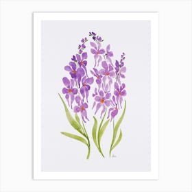 Lilac Orchids Art Print