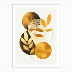 Gold Leaves 3 Art Print