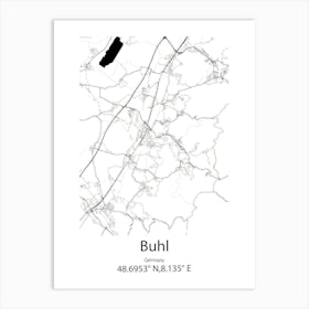 Buhl,Germany Minimalist Map Art Print