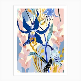 Colourful Flower Illustration Bluebell 1 Art Print