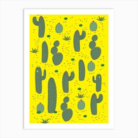 Cactus Pattern Art Print