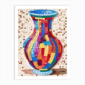 Mosaic Vase 3 Art Print