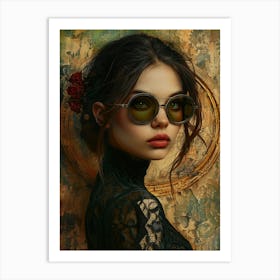 Sexy Girl In Sunglasses 1 Art Print