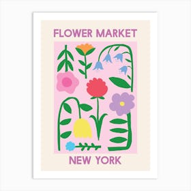 Flower Market New York Art Print