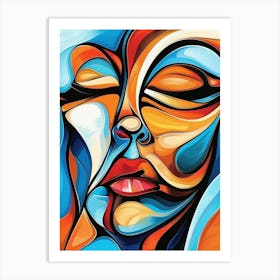 Abstract Of A Woman'S Face 22 Art Print