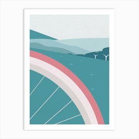 Minimal art Behind the bicycle wheel Art Print
