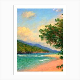 El Yunque Beach Puerto Rico Monet Style Art Print