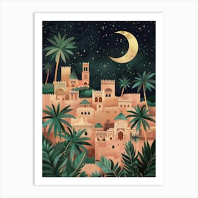 Arabic City At Night 2 Art Print