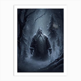 Spooky Father Christmas Art Print