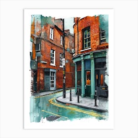 Greenwich London Borough   Street Watercolour 3 Art Print