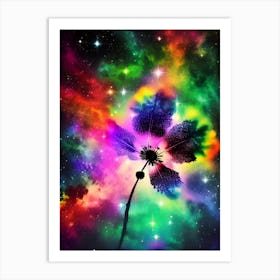 Flower In Space 19 Art Print