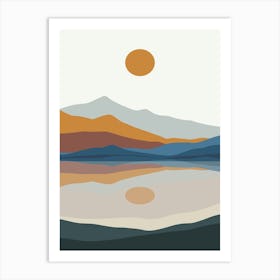 Sunset By The Lake Art Print