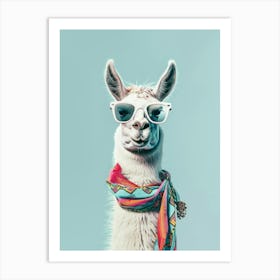 Llama In Sunglasses 5 Art Print