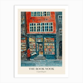 Copenhagen Book Nook Bookshop 1 Poster Art Print