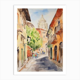 Padua, Italy Watercolour Streets 1 Art Print