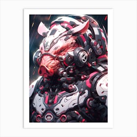 Futuristic Pig 1 Art Print