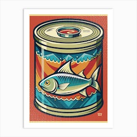 Retro Sardines Art Print