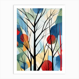 Abstract Trees Art Print