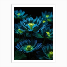 Blue Lotus Flower Art Print