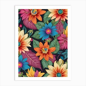 Floral Wallpaper 2 Art Print